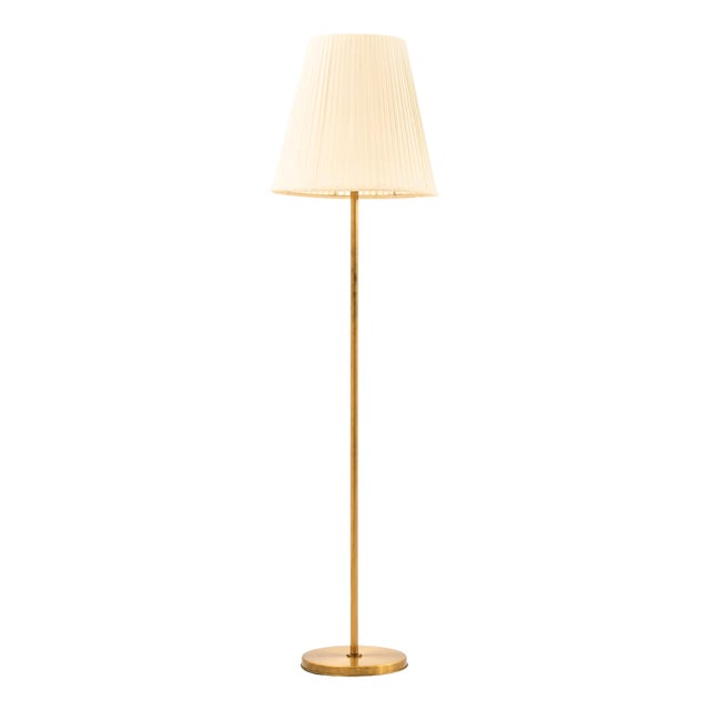 Floor Lamp in Brass and Glass from Bergboms, 1950s For Sale