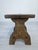 Brown Small Rustic Wood Stool, 1965 For Sale - Image 8 of 12
