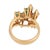 Vintage Diamond Emerald 14k Yellow Gold Cocktail Ring, Size 6 For Sale In Los Angeles - Image 6 of 7
