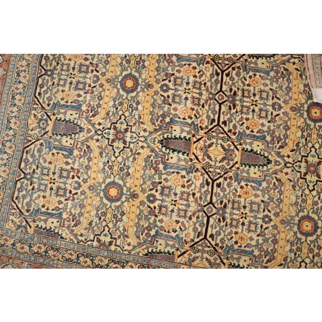 Textile 19th Century Zabihi Collection Hadji Jalili Tabriz Rug - 4'3" x 5'6" For Sale - Image 7 of 9