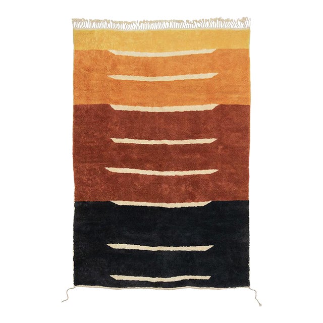 Premium Hand-Knotted Moroccan Wool Rug | 11'10" X 8'0" | One of a Kind For Sale