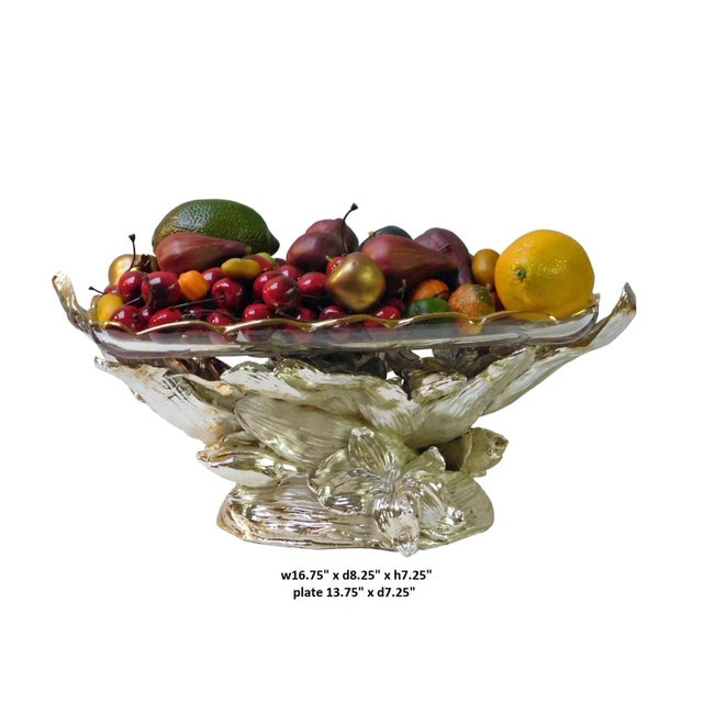 Fiberglass & Glass Fruit Bowl For Sale - Image 5 of 5