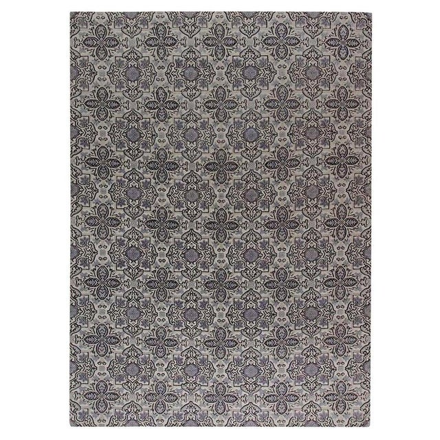 Contemporary European Inspired Tibetan Handmade Wool Rug by Doris Leslie Blau For Sale