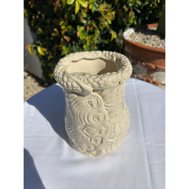 Vintage Ivory Studio Pottery Vase For Sale - Image 16 of 17