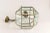 Metal Mid-Century Italian Geometric Beveled Glass & Brass Pendant For Sale - Image 7 of 18
