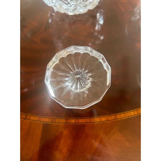 Late 20th Century Late 20th Century Crystal Canister Set Decanter With 4 Whiskey Glasses- 5 Pieces For Sale - Image 5 of 9