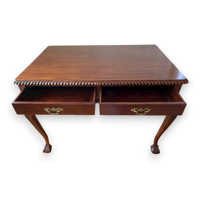 Chippendale Chippendale Style Mahogany Writing Desk - Refinished For Sale - Image 3 of 5