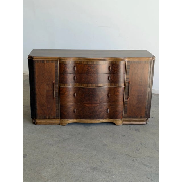 1940s Vintage Art Deco Wavy Sideboard For Sale - Image 5 of 18
