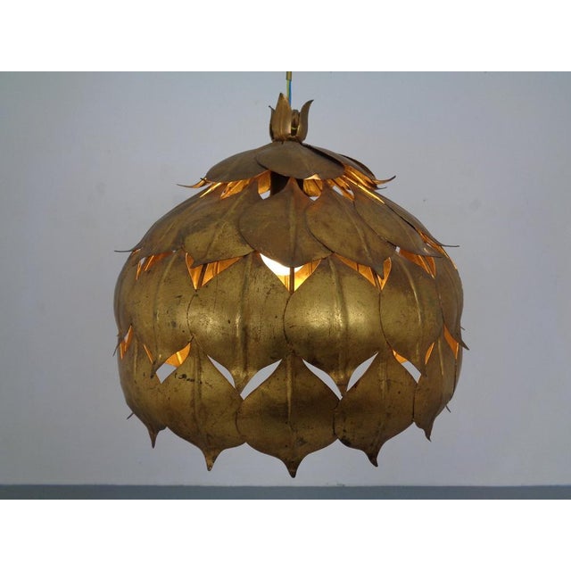 Large Hans Kögl ceiling lamp in the shape of a lotus blossom from the 1960s. I have official proof of authenticity such as...