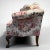 Vintage Floral Humpback Sofa With Carved Claw-and-Ball Feet For Sale - Image 4 of 8