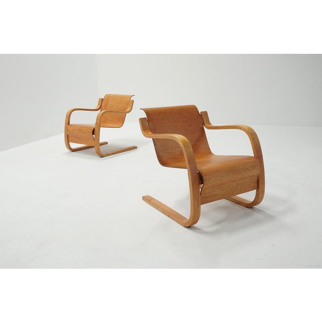 Wood Cantilever Nr. 31 Lounge Chairs by Alvar Aalto, 1930s For Sale - Image 7 of 11