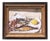 Émile Lecomte, Still Life with Fish, Shrimp & Lemon, 1935, Oil Painting on Canvas, Framed For Sale