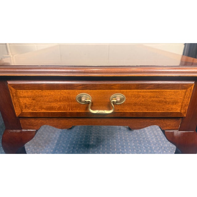 1970s Pair of Councill Craftsmen Mahogany Queen Anne Lamp Tables For Sale - Image 9 of 14