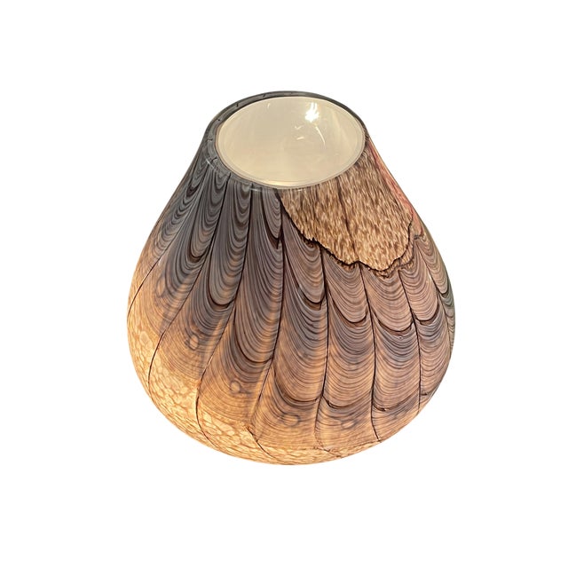 Murano Vase Lamp in Multi-Textured Gray and Purple, 1970s For Sale - Image 3 of 7