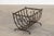 Brutalist Mid-Century English Brutalist Wrought Iron Log Basket, 1960 For Sale - Image 3 of 13
