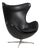 Egg Chair in Black Leather by Arne Jacobsen for Fritz Hansen, 2024 For Sale