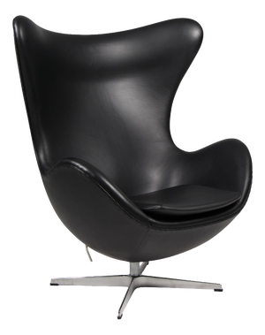 Egg Chair in Black Leather by Arne Jacobsen for Fritz Hansen, 2024
