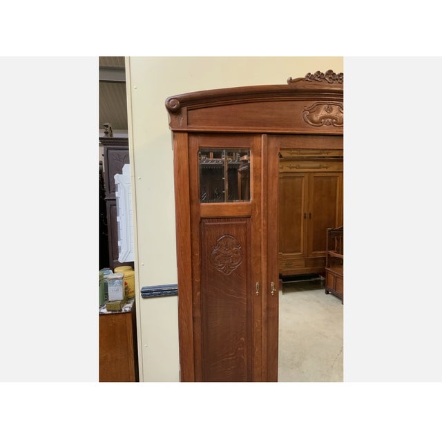 Early 20th Century Antique Art Nouveau Wardrobe, 1910 For Sale - Image 5 of 10