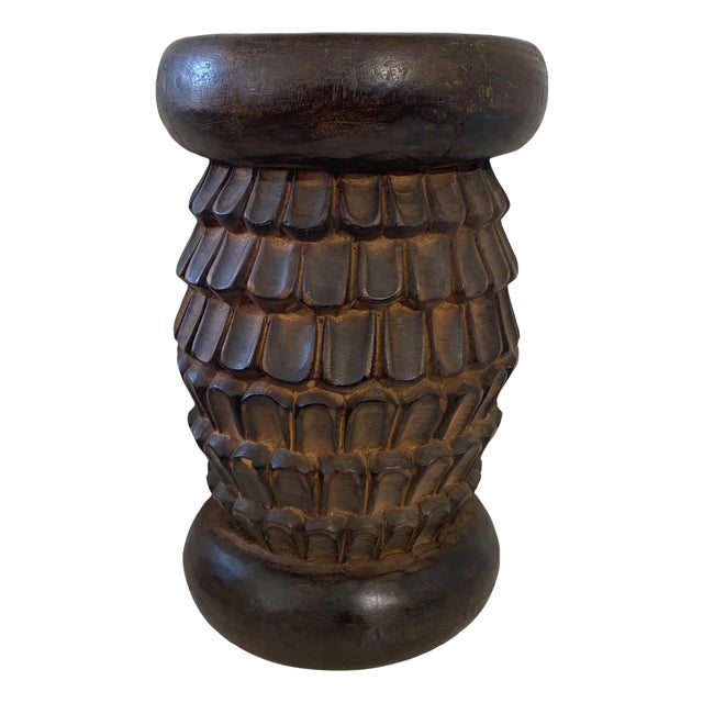 1970's Tribal Nobility Bamileke Stool/Table /Plant Stand Cameroon 14.5" H For Sale