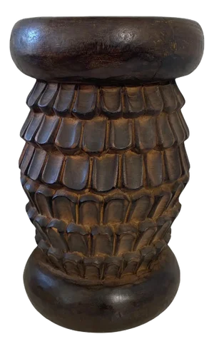 1970's Tribal Nobility Bamileke Stool/Table /Plant Stand Cameroon 14.5" H