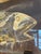 Gold Large 30 Inch Murano Style Art Glass Fish Wall Sculpture in Architectural Steel Frame For Sale - Image 8 of 9