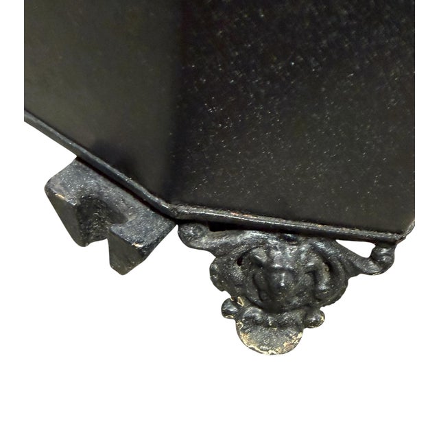 Antique, Victorian, Heavy Metal Coal Scuttle With Removable Bin For Sale - Image 12 of 12