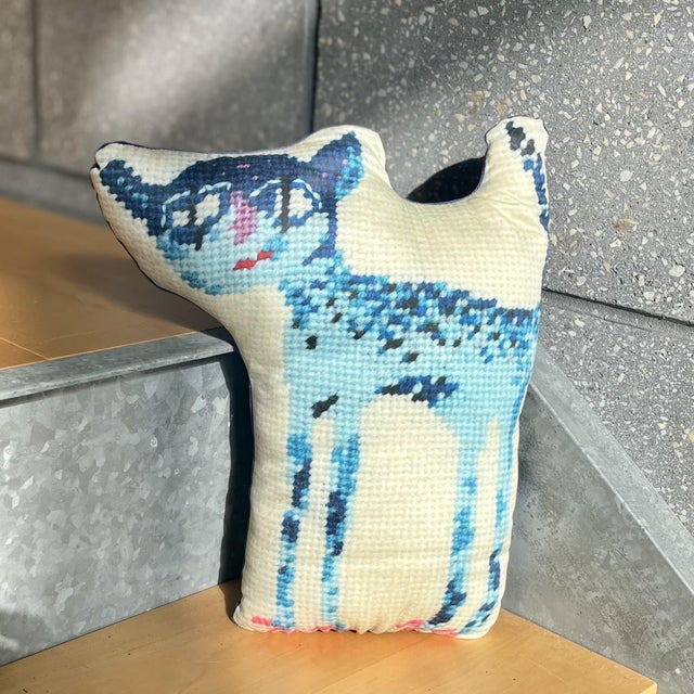 not needlepoint Russian Blue Cat, "Tom E Toes" is oh-so-debonair. His pink toenails reveal a supremely confident young...