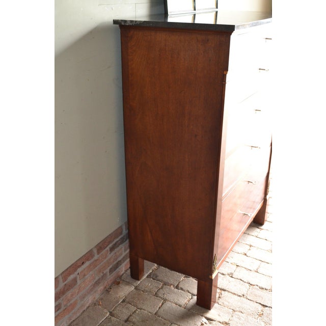 Black Antique Mahogany Chiffonier with Black Marble Top For Sale - Image 8 of 12
