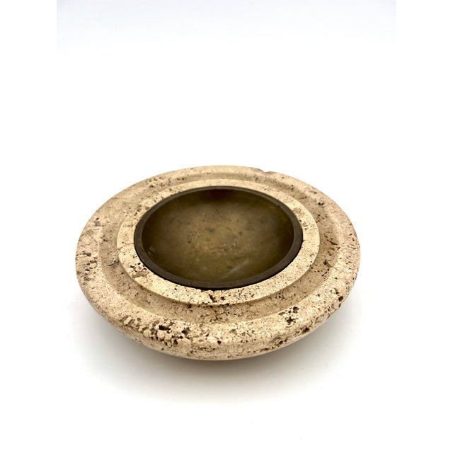 Mid-Century Modern Mid-Century Travertine Catch-All Tray by Cerri Nestore, Italy, 1970s For Sale - Image 3 of 6
