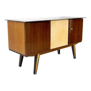 German Art Deco Mid-Century Modern High Gloss 3 Door Petit Credenza Chest
