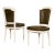 Antique French Louis XVI Style Painted Chairs With Olive Green Leather - A Pair For Sale