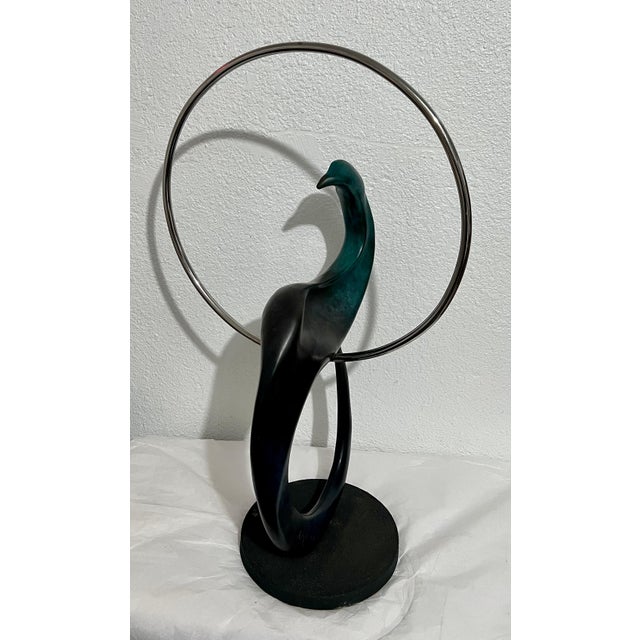 Colin Webster Watson, Large Bronze Modernist Biomorphic Sculpture Abstract Bird Colin Webster Watson For Sale - Image 17 of 18