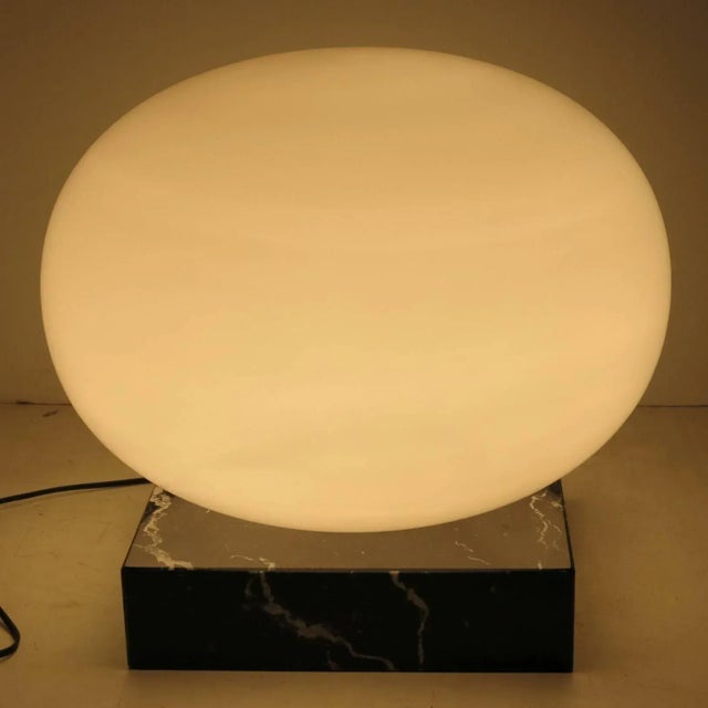 1960s Oversized Vintage Italian Floor Lamp With Murano Glass & Marble Base For Sale - Image 4 of 5