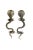 Green Brass Cobra Door Handles - a Pair For Sale In Tampa - Image 6 of 6
