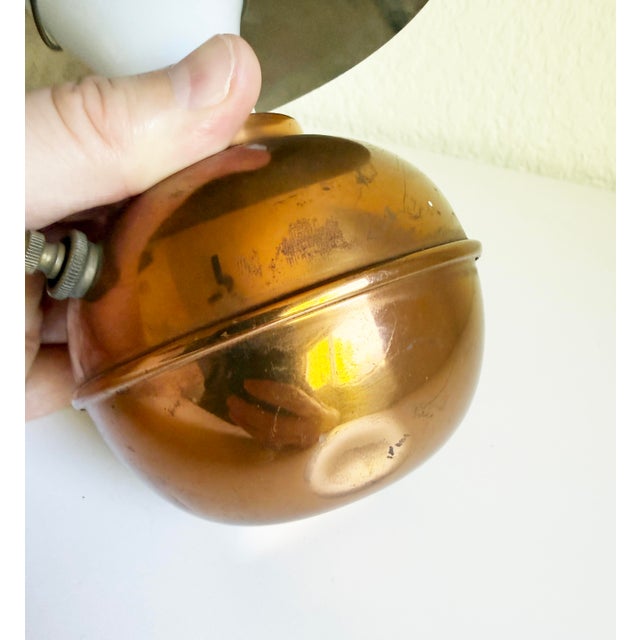 Chase Brass and Copper Company Ruth Gerth for Chase Modernist Copper "Glow Lamp", Parts Only, 1930s For Sale - Image 4 of 13
