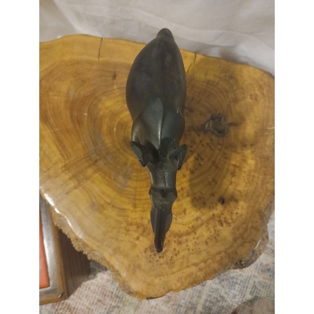 1970s Vintage Hand Carved Ebony Wood Rhino For Sale - Image 5 of 6