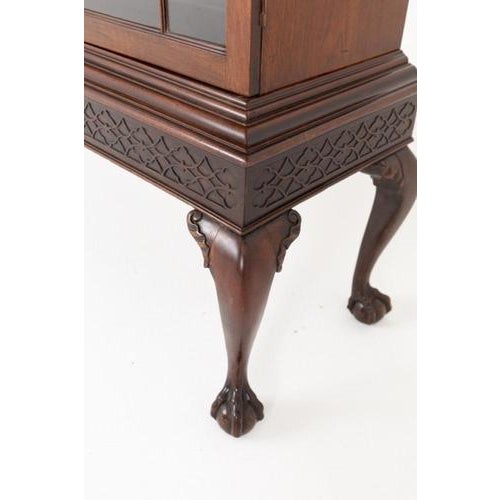 Chippendale Glazed Mahogany Display Cabinet, 1910 For Sale - Image 3 of 7