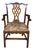 Antique Chippendale Style Interlaced Back Mahogany Armchair Dining Desk Chair For Sale