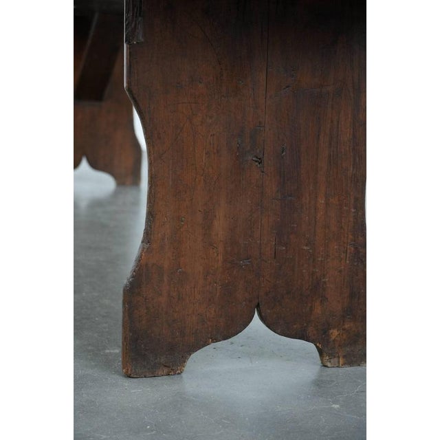Antique English Hallway or Dining Bench in Pinewood For Sale - Image 14 of 17