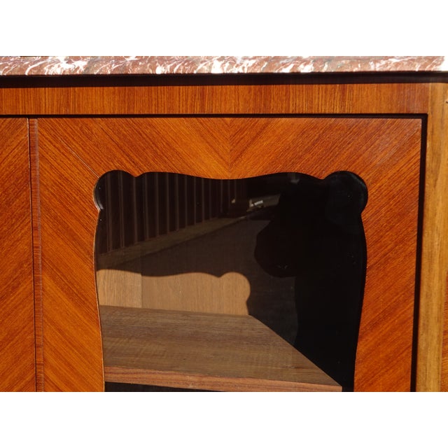 Small Louis XV Marquetry Display Case, 1950s For Sale - Image 6 of 18