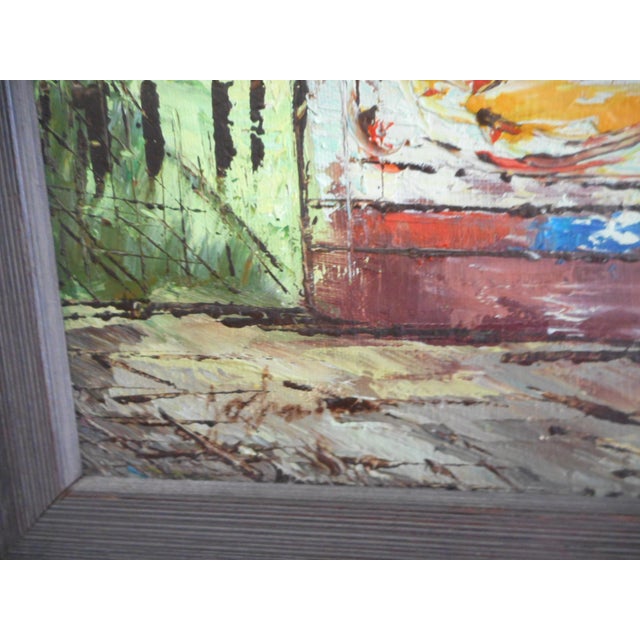 MidCentury Skyline Billboard "Kent" Oil Painting Chairish