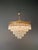 Art Deco Antique Art Deco Neoclassical Brass and Crystal Chandelier Plafonnier Ceiling For Sale - Image 3 of 9