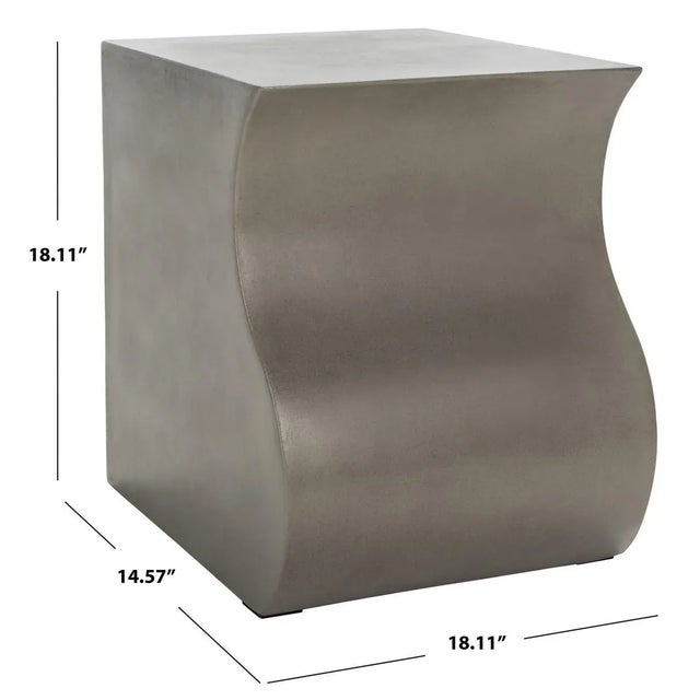 2020s Mazza Concrete Accent Stool - Dark Gray For Sale - Image 5 of 11