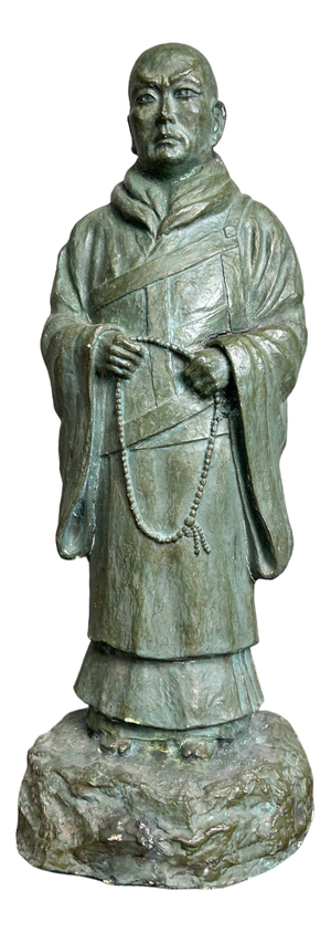Shinran Buddhist Monk Statue, Taishō Period, Japan, 1920s