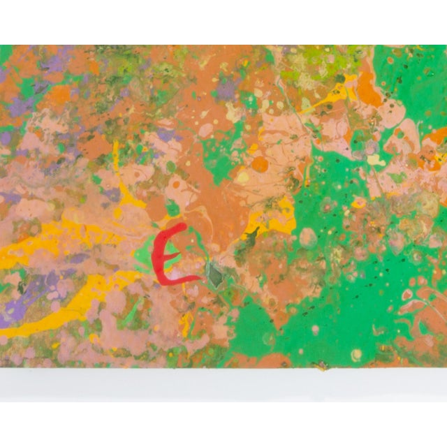 Paper Signed 1980s “E” Abstract Acrylic Landscape Diptych by Harry Hilson For Sale - Image 7 of 9