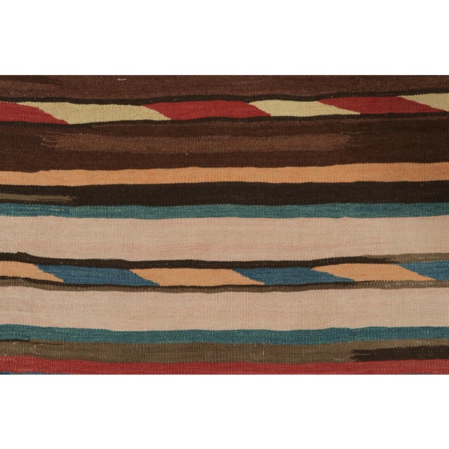 Vintage Shahsavan Kilim Rug in Polychromatic Stripes by Rug & Kilim For Sale In New York - Image 6 of 7