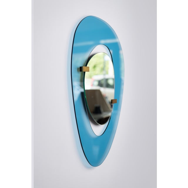 Mid-Century Modern Asymmetric Mirror by Max Ingrand for Fontana Arte, 1960s For Sale - Image 3 of 12