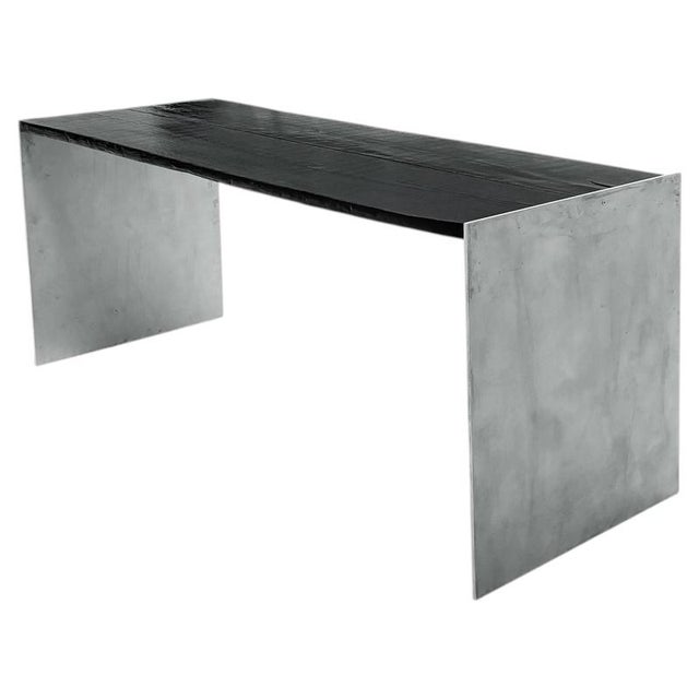 Black Yakisugi Burnt Wood Desk by Case Studios For Sale - Image 8 of 8