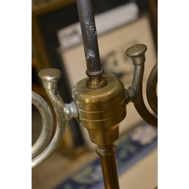 Vintage Wildwood Antique Brass Bouillotte French Bugle Horn Lamp For Sale - Image 16 of 18