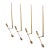 Set of Four Brass Wall Candle Holders Mod. 607 by Pierre Forssell for Skultuna, 1970s For Sale